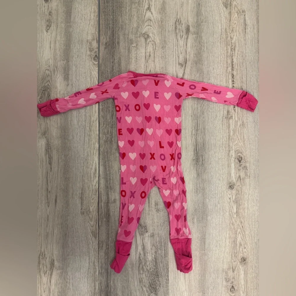 Little Sleepies Pink Heart Footies Pajamas